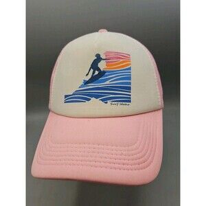 Surf Idaho Pink Snapback Trucker Hat One Size Outdoor Foam Mesh Cap